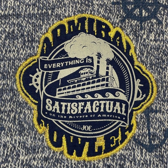 Disney 28 & Main Admiral Fowler Sweater Men's 2XL 1/4 Zip Pullover Cotton Ferry - Picture 3 of 13